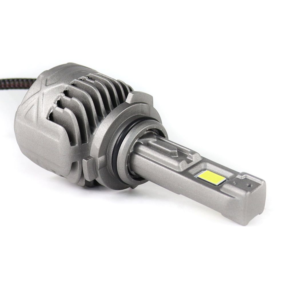 SP Pro Series 130W 9006 13000LM 6000K LED Headlight Bulb with durable heat sink and compact design for high-performance vehicle lighting upgrades.