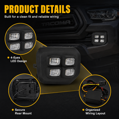 yellow lens led fog lights for tacoma 