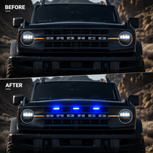 RGB+White Color Grille Lights Kit for 2021-2025 Ford Bronco
