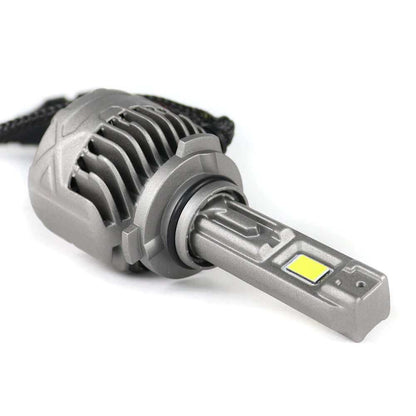 SP Pro Series 130W 9005 13000LM 6000K LED Headlight Bulb with aluminum heat sink and bright LED chip for high-performance vehicle lighting.