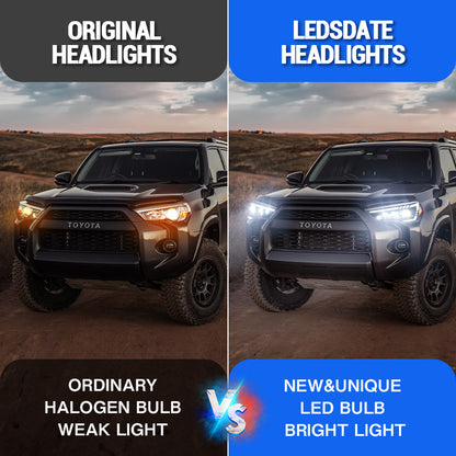 Modern fiber optic style LED headlights giving Toyota 4Runner a premium high-end look.