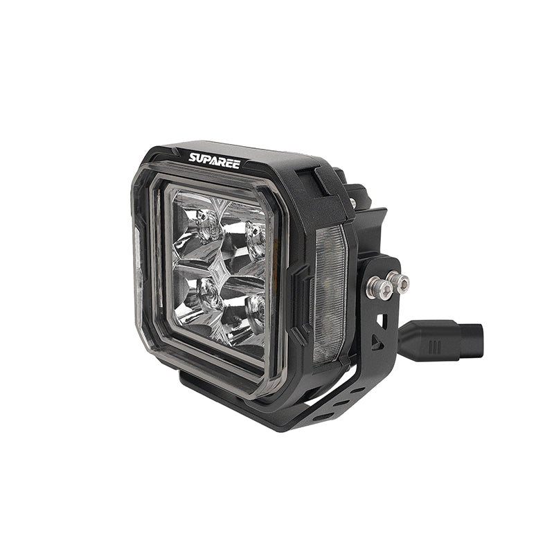 5 Inch LED Pod Lights with White & Amber DRL For Jeep