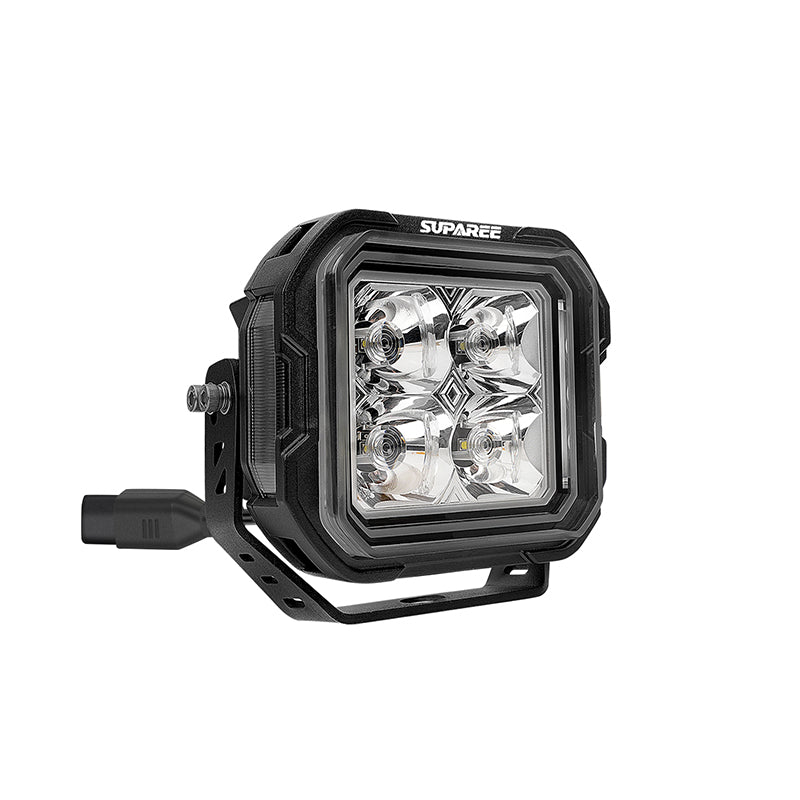 5 Inch LED Pod Lights with White & Amber DRL For Jeep