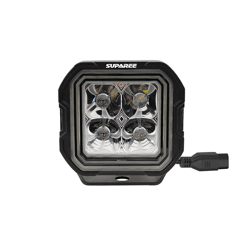 5 Inch LED Pod Lights with White & Amber DRL For Jeep
