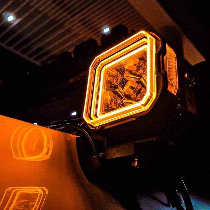 5-inch dual-mode A-pillar ditch LED pod lights for Jeep Wrangler JL JT JK