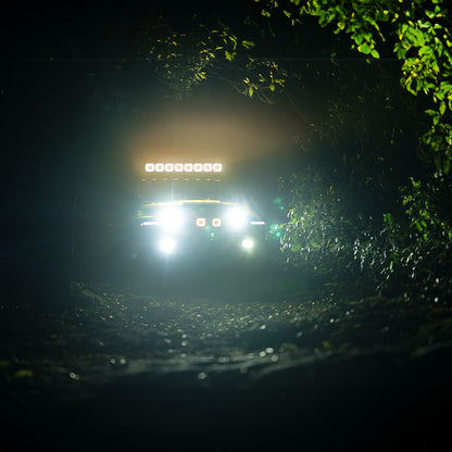 5 Inch LED Pod Lights with White & Amber DRL For Jeep-4