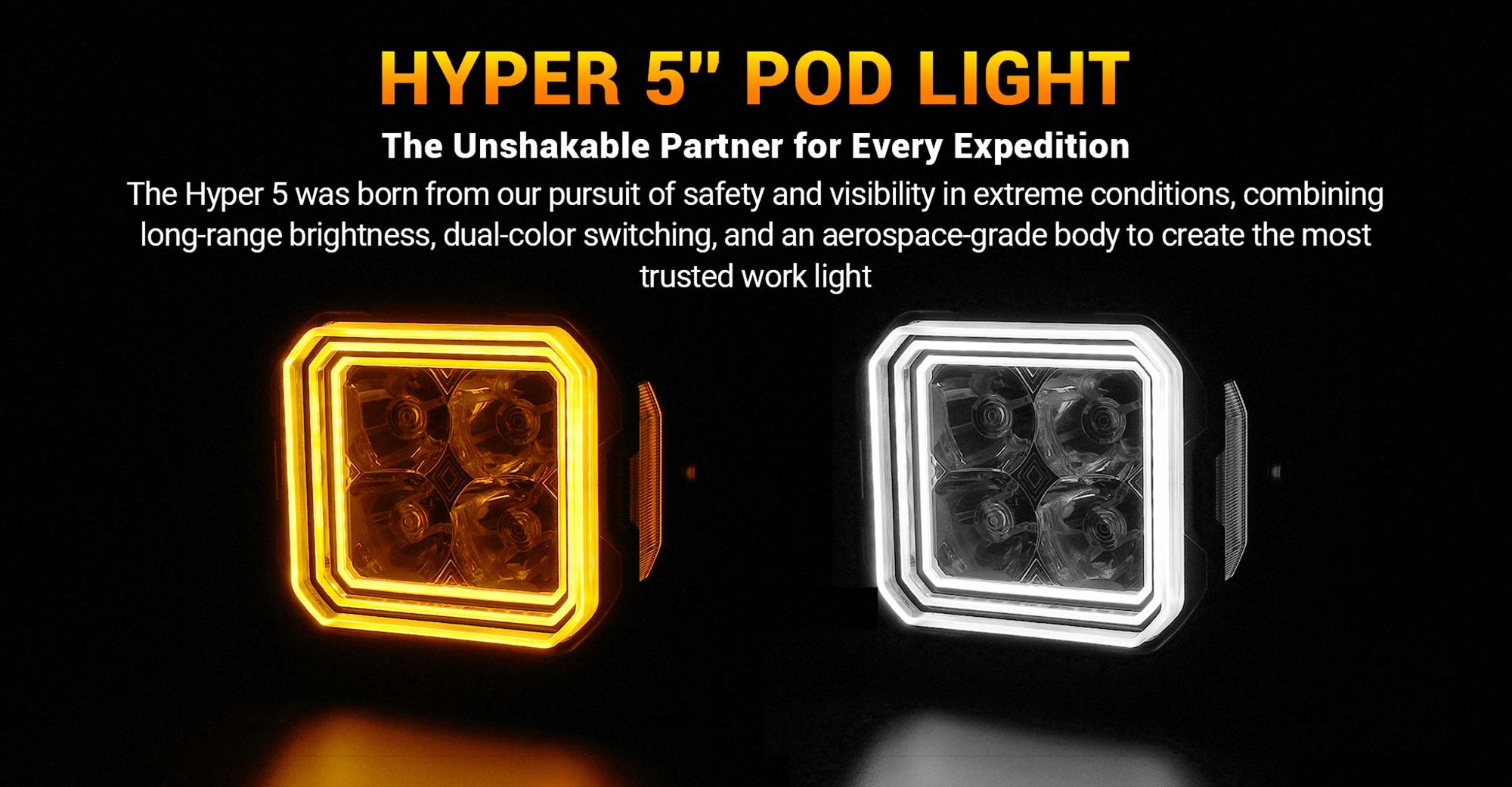 Ford Bronco A Pillar Ditch LED Pod Lights 5 Inch banner image