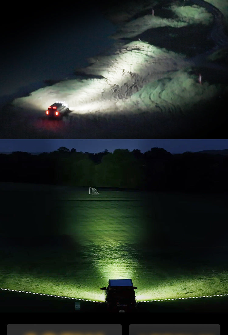 5-Inch White + Amber Dual-Mode A-Pillar Ditch LED Off Road Lights for Jeep Wrangler JK mobile banner