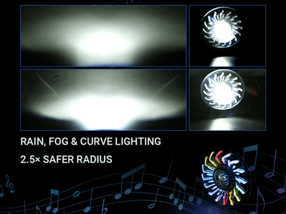 5.75'' RGB LED headlight for Harley Dyna and Sportster