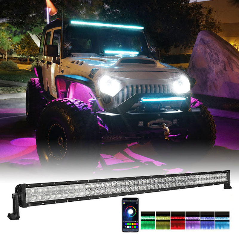 Jeep Wrangler RGB+W 5D Projector LED Light Bar