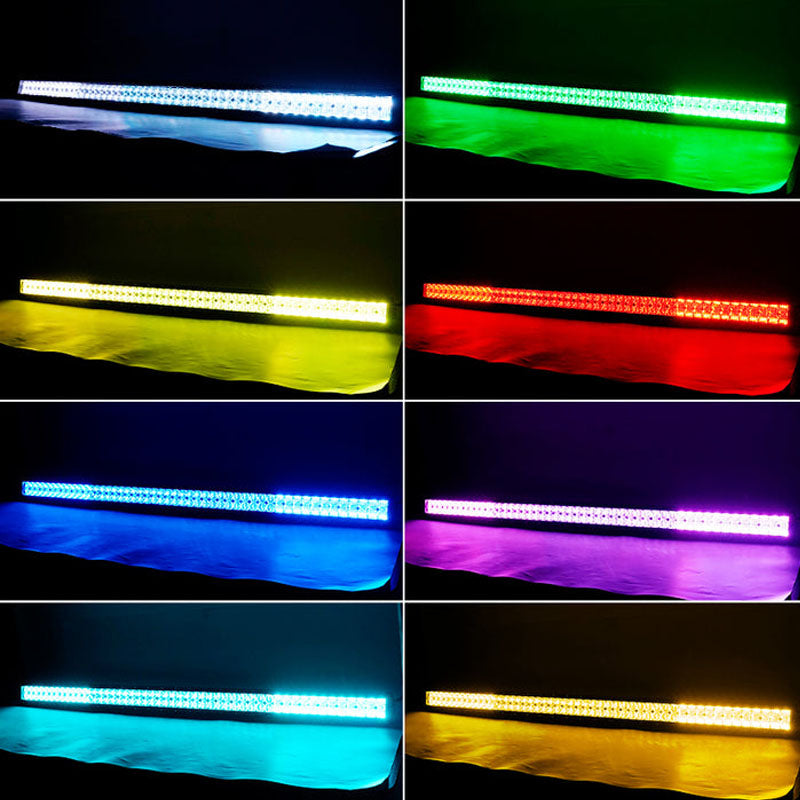 52" RGBW 5D Projector LED Light Bar for Jeep Wrangler