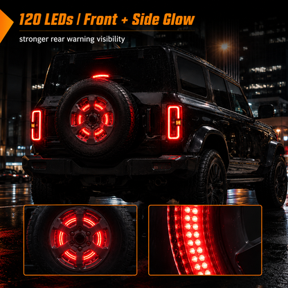 Dual Row Third Spare Tire Brake Light for 2021-2026 Ford Bronco