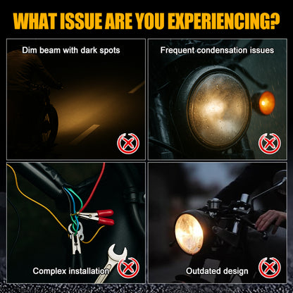 Faros delanteros LED para motocicleta de 5,75 pulgadas con luces DRL y intermitentes ámbar