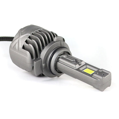 SP Pro Series 130W 9012 13000LM 6000K LED Headlight Bulb featuring high-performance cooling fins and dual LED chips for enhanced night visibility.