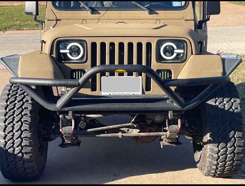5x7 Inch LED Headlights with DRL/Turn Signals for Jeep Wrangler YJ Cherokee XJ