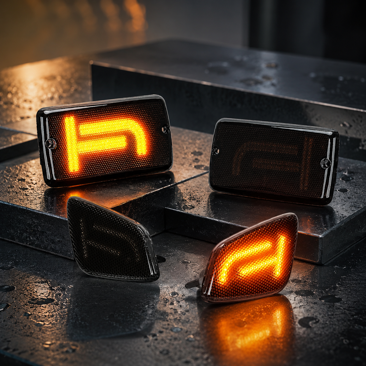 For 1997-2006 Jeep Wrangler TJ LED Front Fender Side Marker Lights