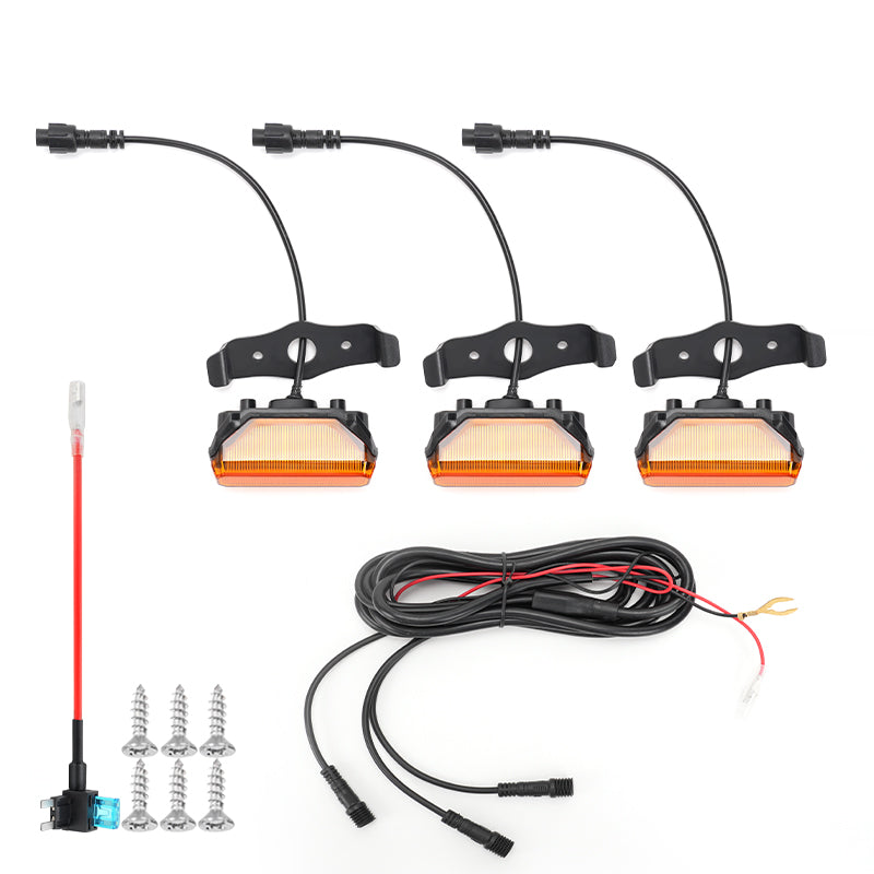 Amber Tundra Grille Lights | 2018–2021 TRD Pro 3PCS Kit