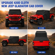 Weatherproof 420D Oxford Cab Cover for Jeep Gladiator JT Accommodate Light Bar