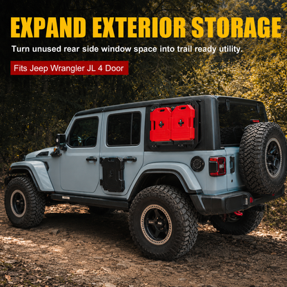 Panel Molle de almacenamiento de ventana trasera para Jeep Wrangler JL de 4 puertas 2018 y posteriores 