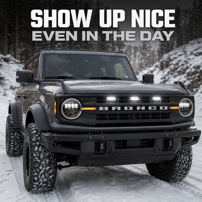 RGB+White Color Grille Lights Kit for 2021-2025 Ford Bronco