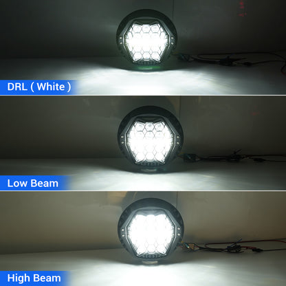 Showcase Harley Honeycomb Headlight White Lights