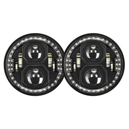 Jeep wrangler halo headlights