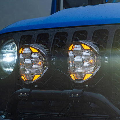 HELM 7 inch off road LED pod lights with 217 degree wide beam and 2030ft long range