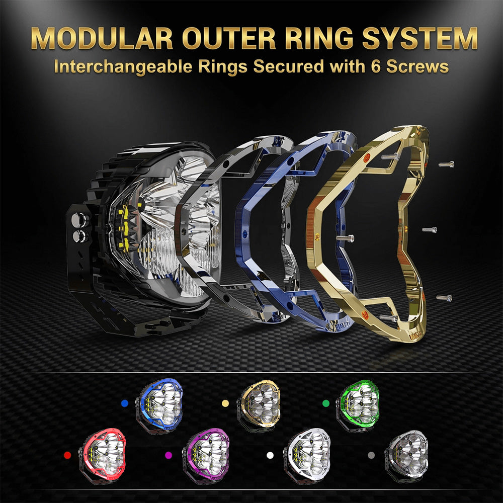 high performance 7 inch LED lighting pods with 13346 lumens and long distance beam