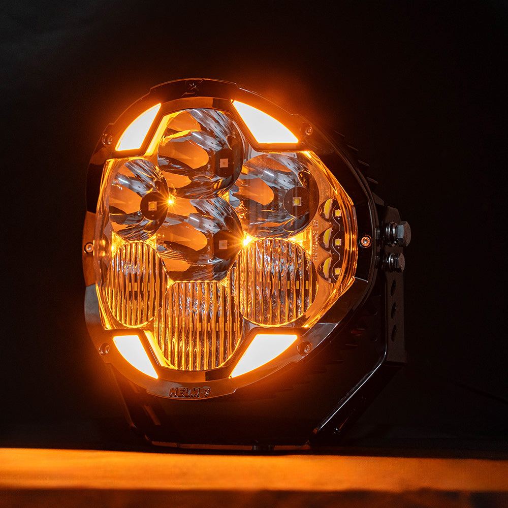 Helm 7" LED Pod Lights for Off-Road – 217° Ultra-Wide Beam 2030ft Range