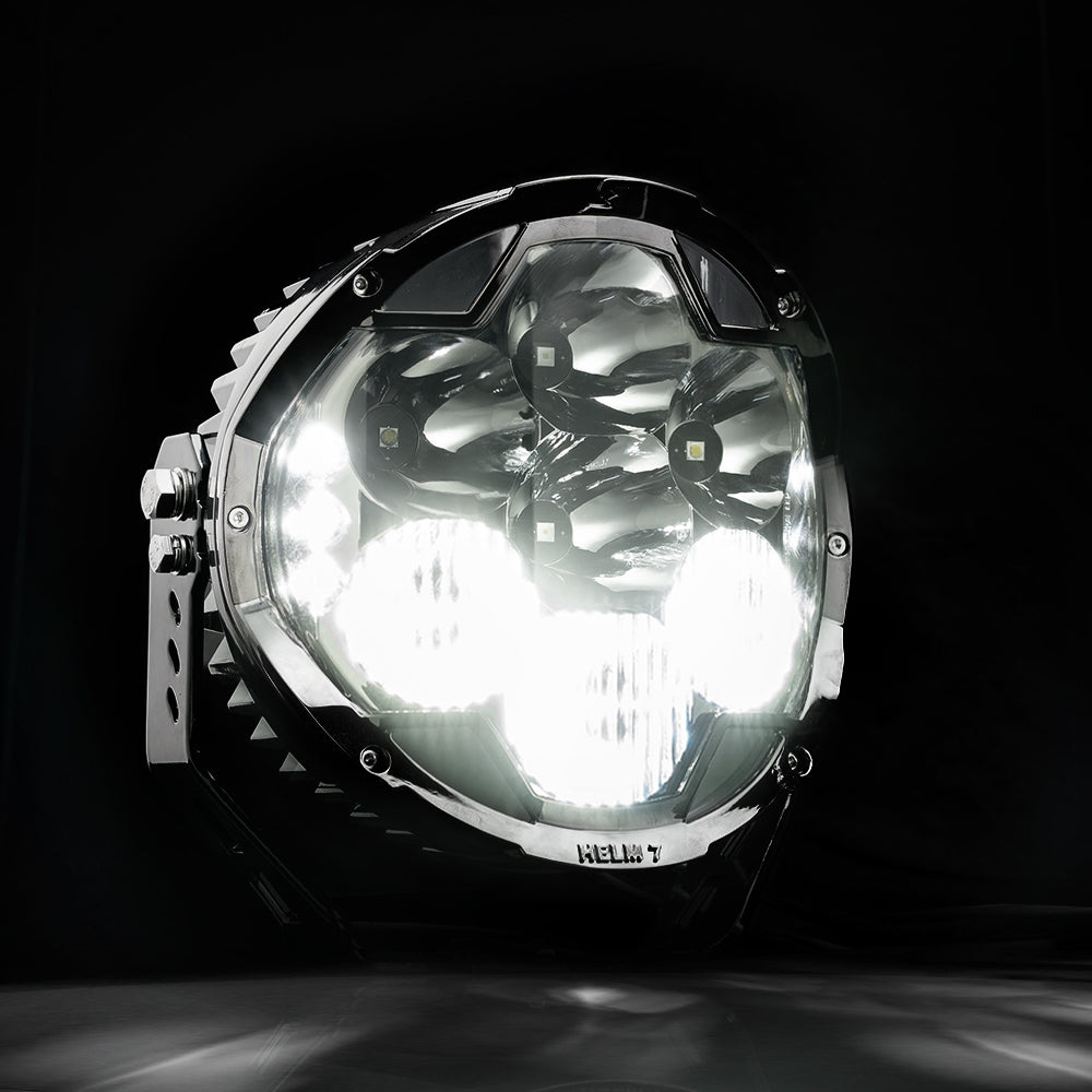 Helm 7" LED Pod Lights for Off-Road – 217° Ultra-Wide Beam 2030ft Range