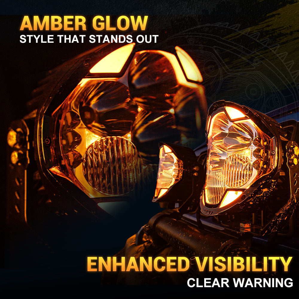 Helm 7" LED Pod Lights for Off-Road – 217° Ultra-Wide Beam 2030ft Range