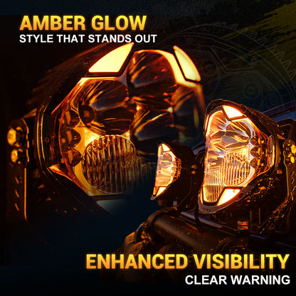 Helm 7" LED Pod Lights for Off-Road – 217° Ultra-Wide Beam 2030ft Range