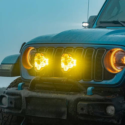 HELM 7 inch off road LED pod lights with 217 degree wide beam and 2030ft long range