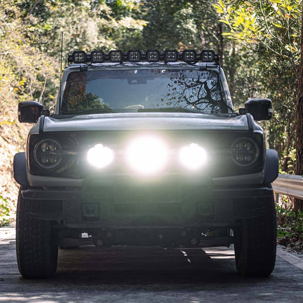 217 degree ultra wide beam off road lighting pods for trail and overland driving