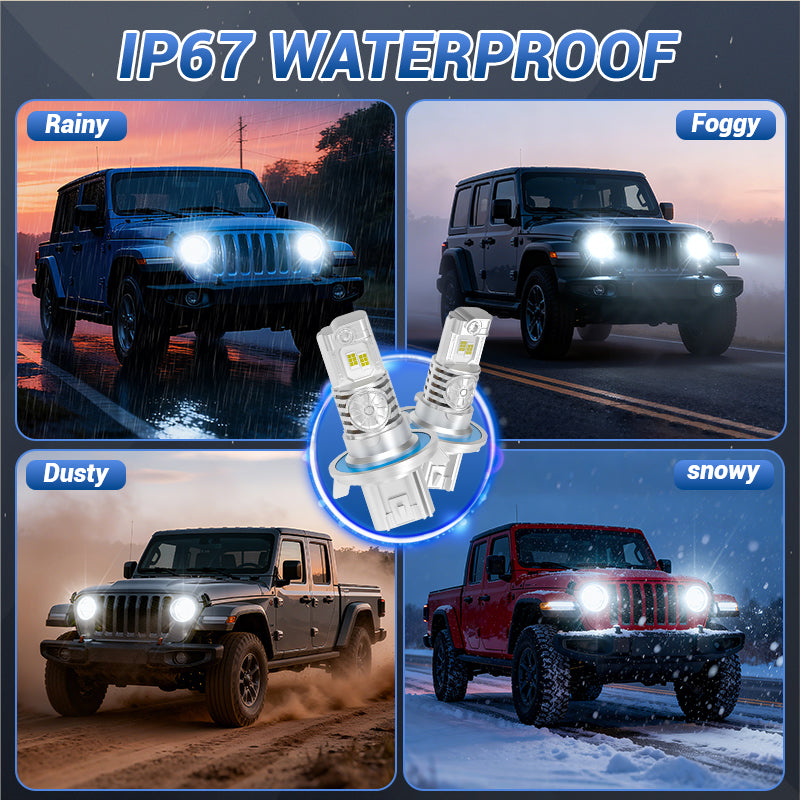 Fit For 2018-2025 Jeep Wrangler Sport H13 LED Headlight Bulbs High Luminosity | SP Pro Series