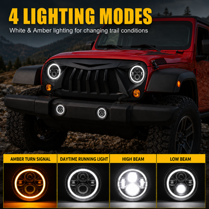 4 LIGHTING MODES
White & Amber lighting for changing trail conditions