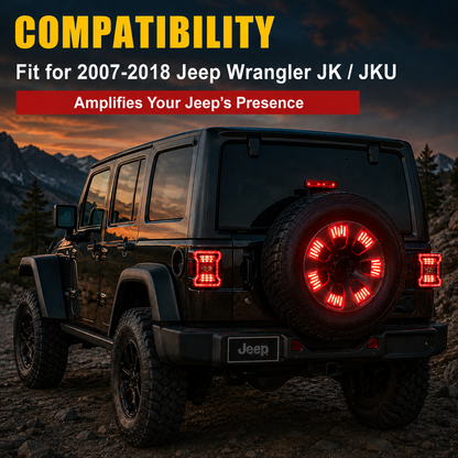 spare tire brake light for jeep wrangler 