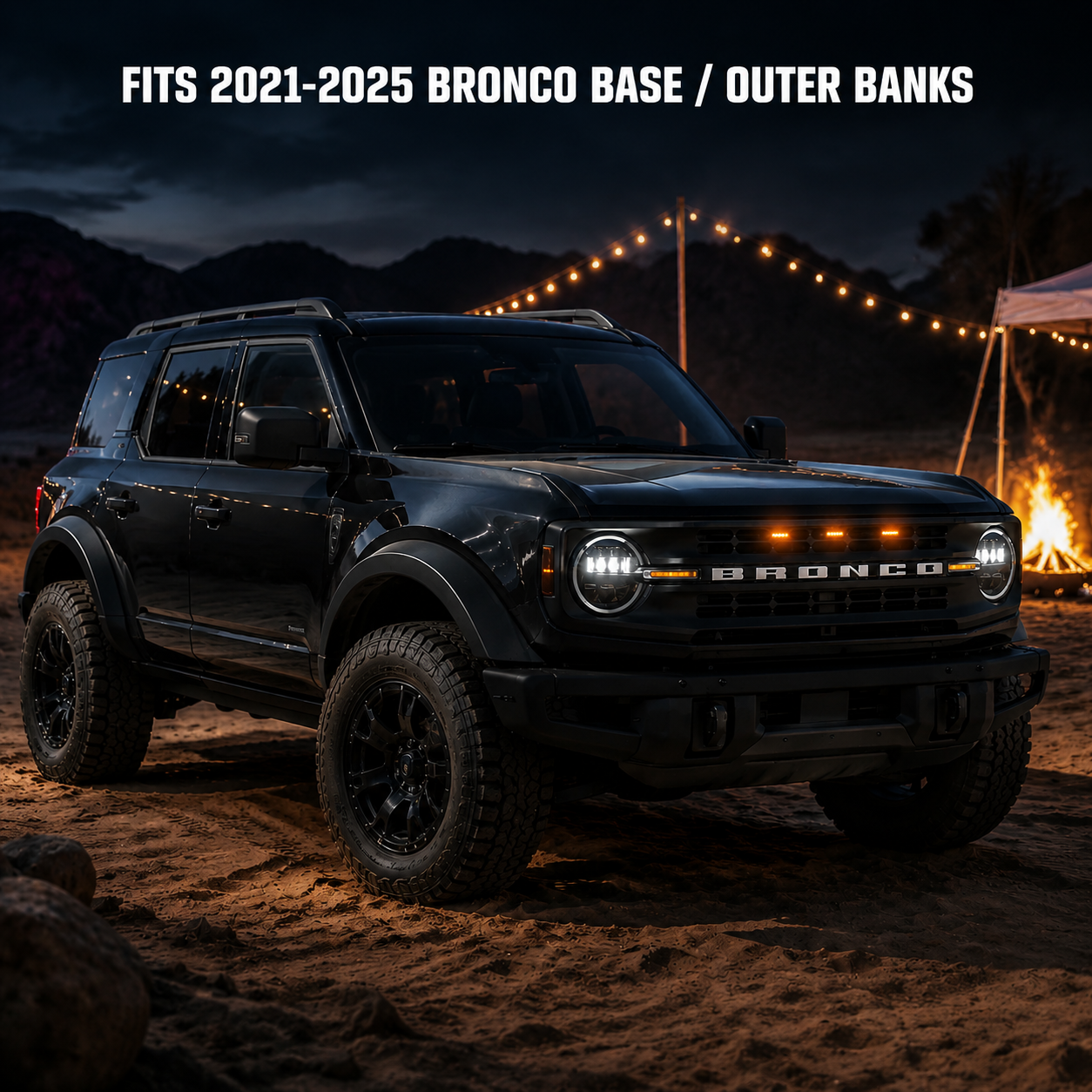 RGB+White Color Grille Lights Kit for 2021-2025 Ford Bronco