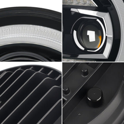 9 inch LED headlight with white DRL and amber turn signals for Jeep Wrangler JL & Gladiator JT