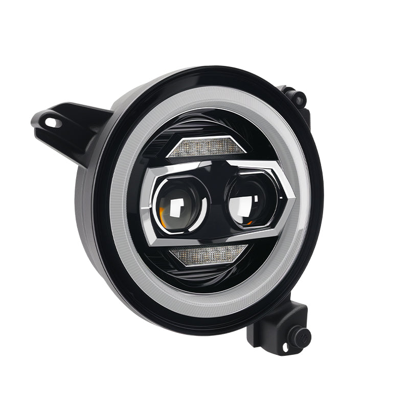 9 inch LED headlight with white DRL and amber turn signals for Jeep Wrangler JL & Gladiator JT