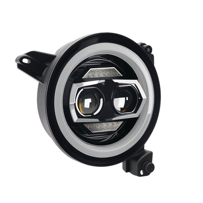 9 inch LED headlight with white DRL and amber turn signals for Jeep Wrangler JL & Gladiator JT