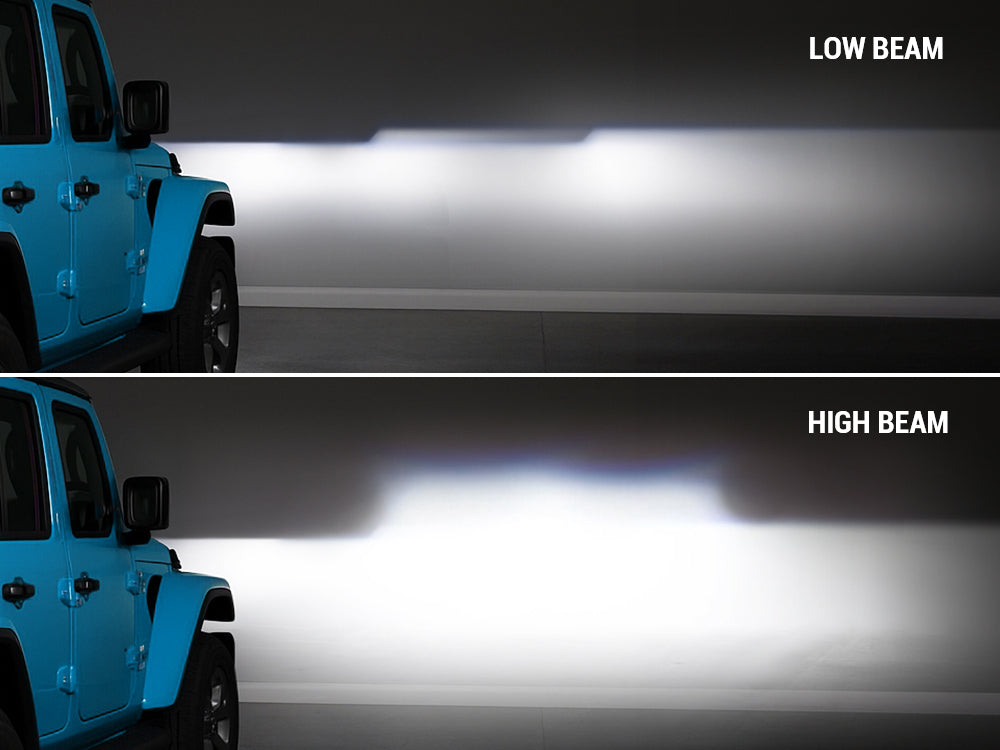 9 inch LED headlight with white DRL and amber turn signals for Jeep Wrangler JL & Gladiator JT