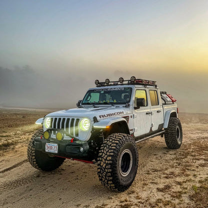 9 inch LED headlight with white DRL and amber turn signals for Jeep Wrangler JL & Gladiator JT
