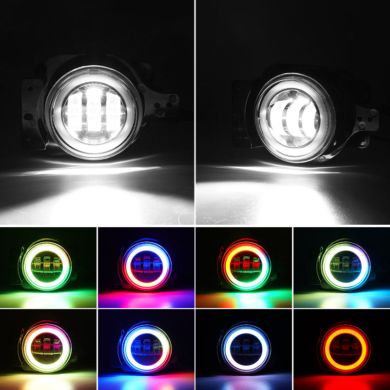 Jeep Wrangler 9 Inch RGB Headlights & Fog Lights