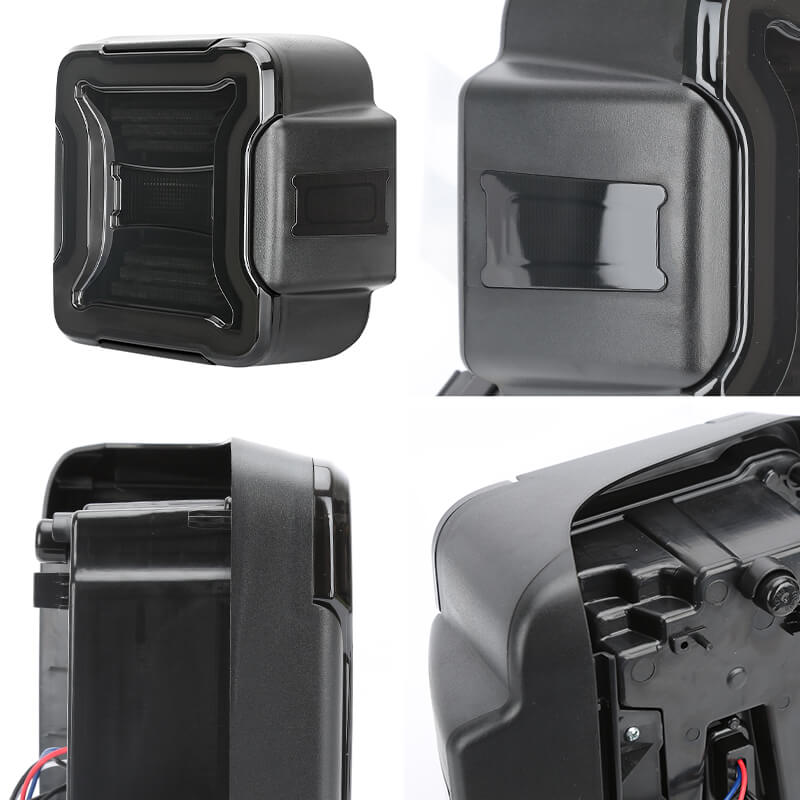 JL Mega Bundle - Faros delanteros LED Halo de 9 pulgadas con señales de giro, antiniebla, luces traseras, luces de freno para Jeep Wrangler JL
