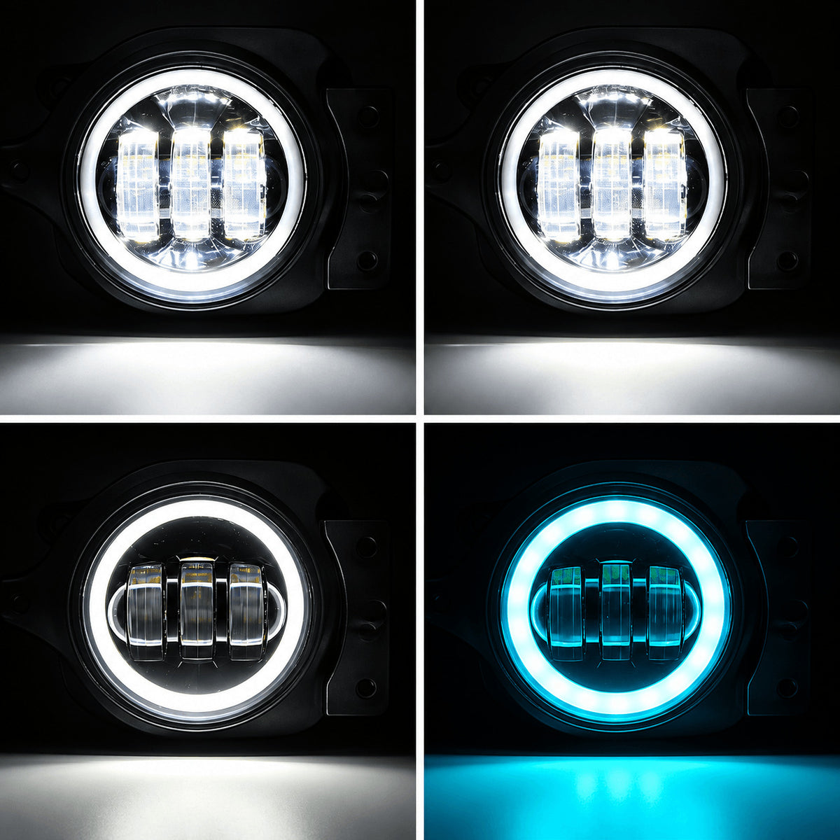 Multi-Function 9" RGBW LED Headlights & Fog Lights for 2018–2026 Wrangler JL/JLU & 2020–2026 Gladiator JT