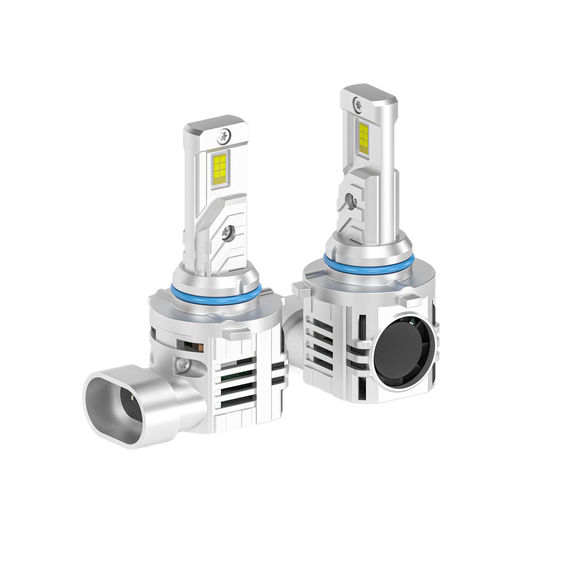 SP Air Series 60W 9005 7000LM 6000K LED Headlight Bulbs with dual cooling fans and compact design for high-performance vehicle lighting upgrades.