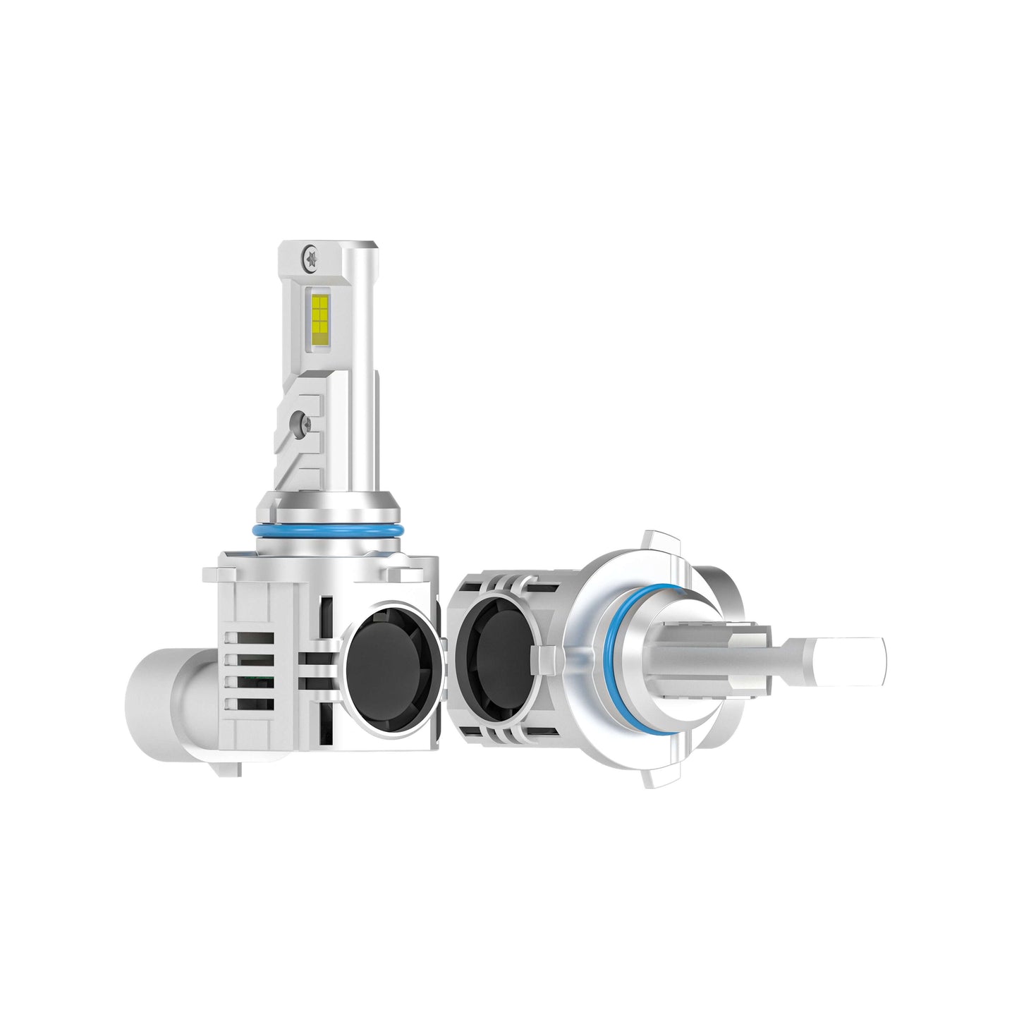 SP Air Series 60W 9006 7000LM 6000K LED Headlight Bulbs with dual cooling fans and compact design for enhanced vehicle lighting performance.