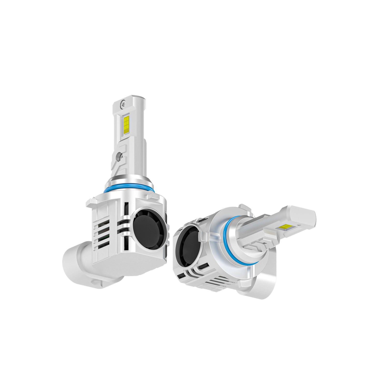 SP Air Series 60W 9005 7000LM 6000K LED Headlight Bulbs with dual cooling fans and compact design for high-performance vehicle lighting upgrades.