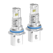 SP Air Series 60W 9007 7000LM 6000K LED headlight bulbs with dual-beam design and aluminum heat sink for enhanced cooling. Ideal for bright white vehicle lighting upgrades.